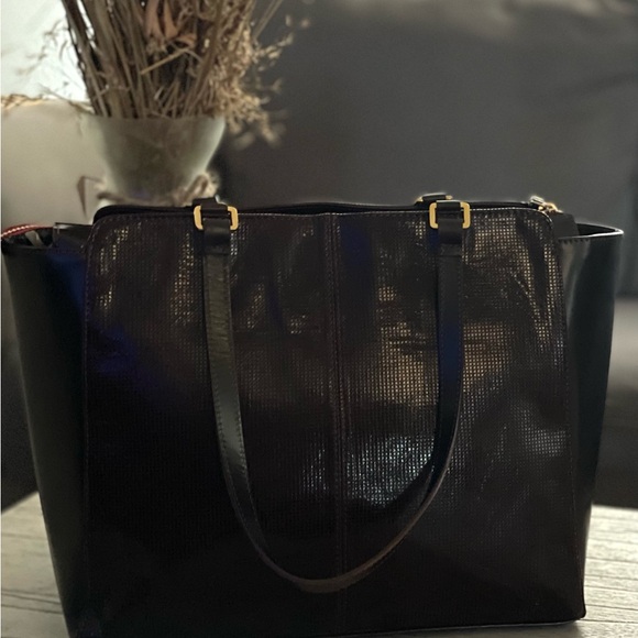 VTG BOSI Deep Burgandy/Merlot RedLEATHER Bottom Studs TOTE/SATCHEL/SHOULDER BAG - Picture 14 of 16